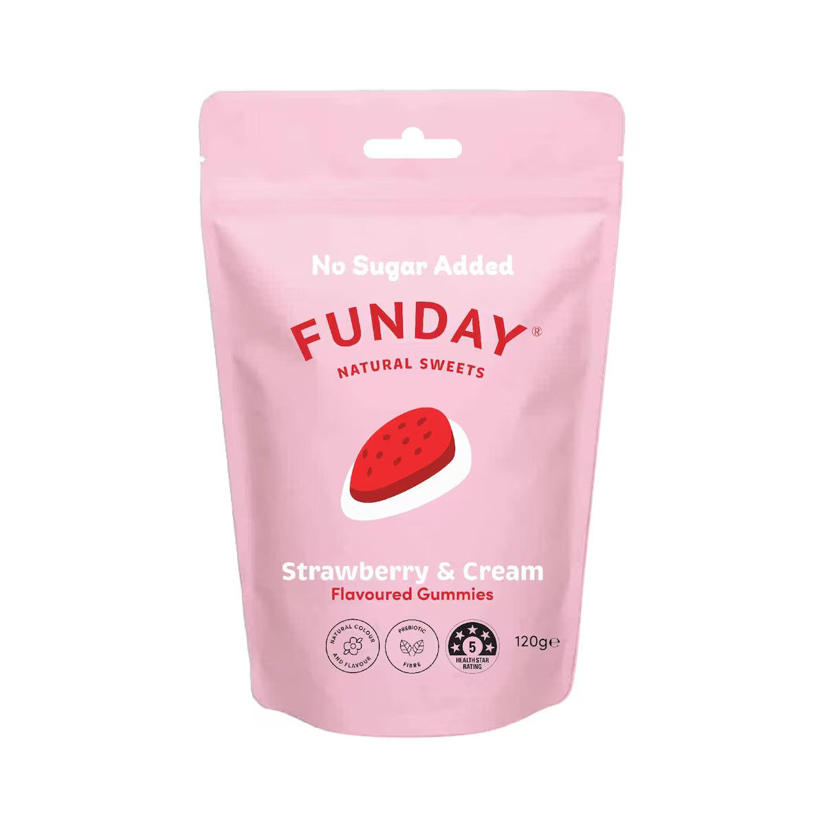 Funday Natural Sweets Strawberry & Cream 120g