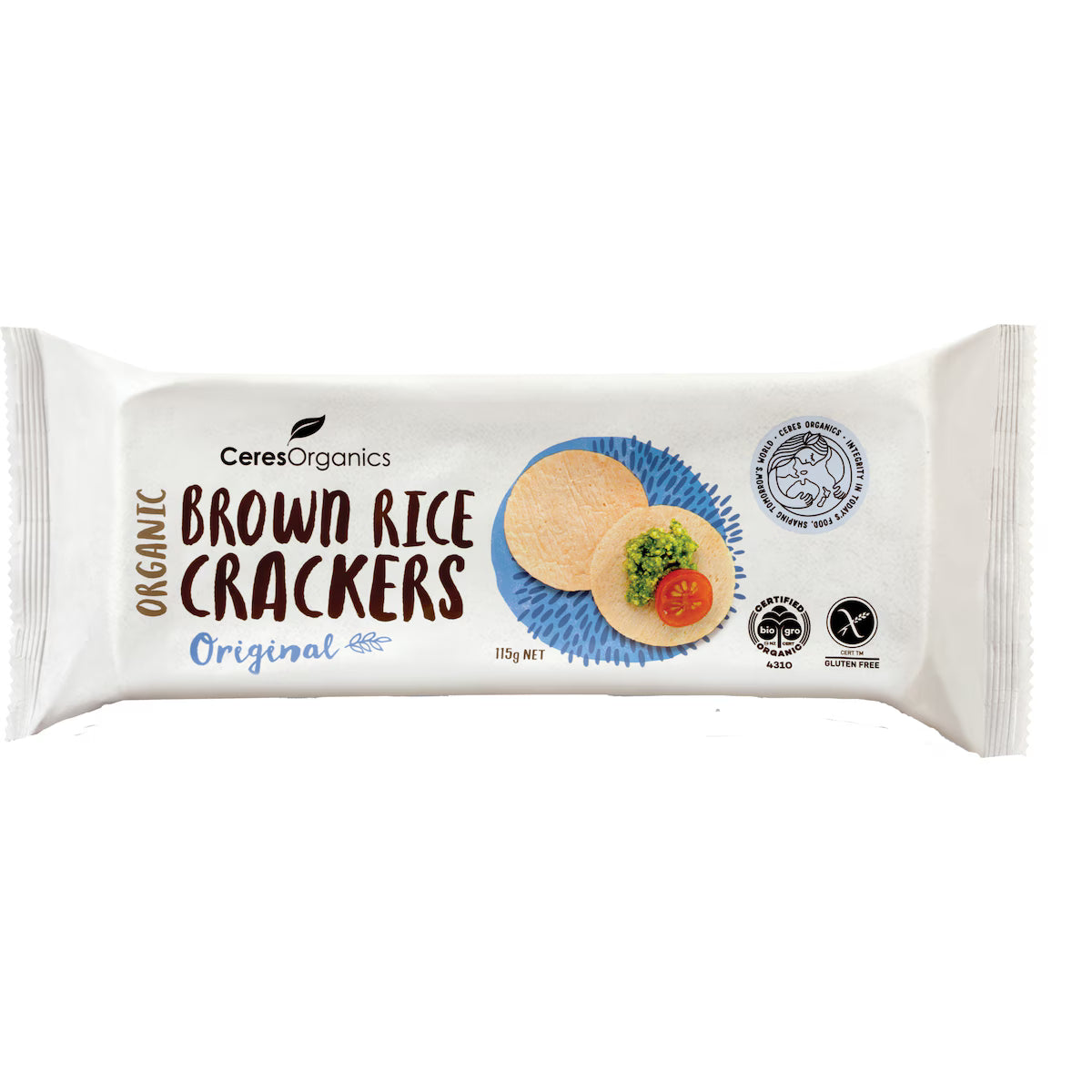 Ceres Organic Brown Rice Crackers Original 115g