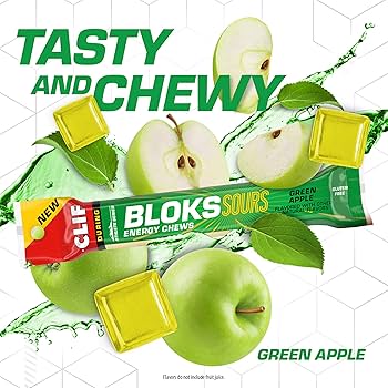 Clif Bloks Energy Chews Sour Green Apple 60g