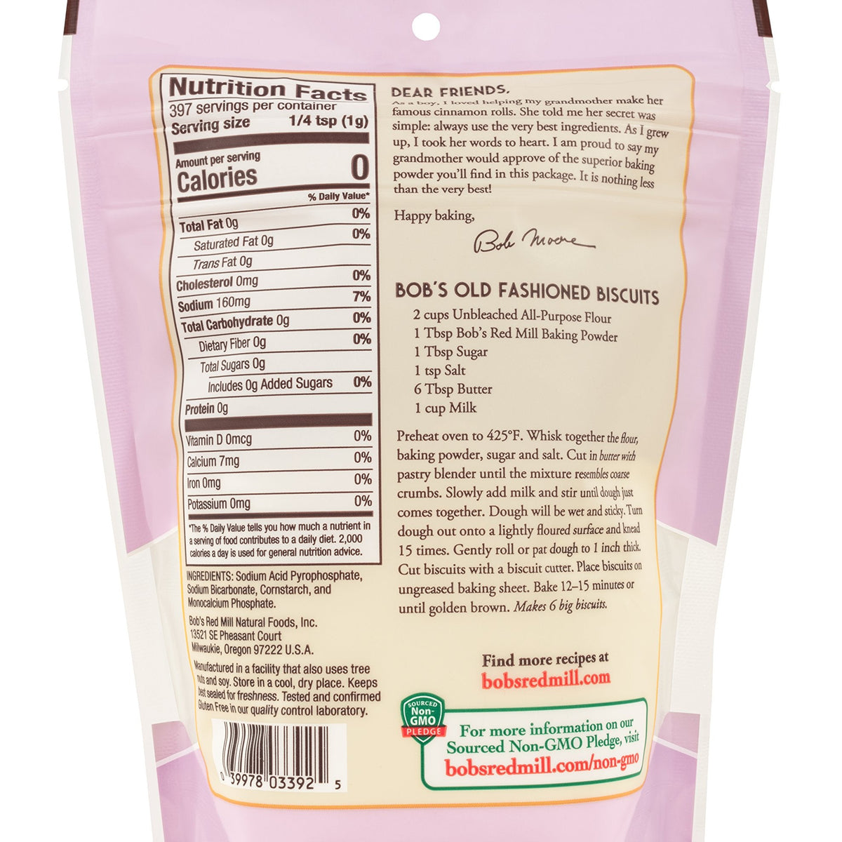 Bobs Red Mill Baking Powder 397g