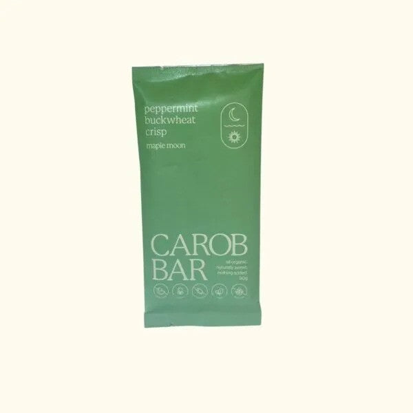 Organic Vegan Peppermint Buckwheat Crisp Carob Bar 90g