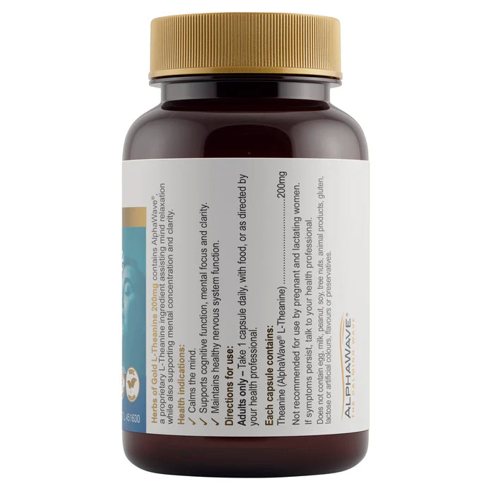 Herbs of Gold L-Theanine 200mg 30 caps
