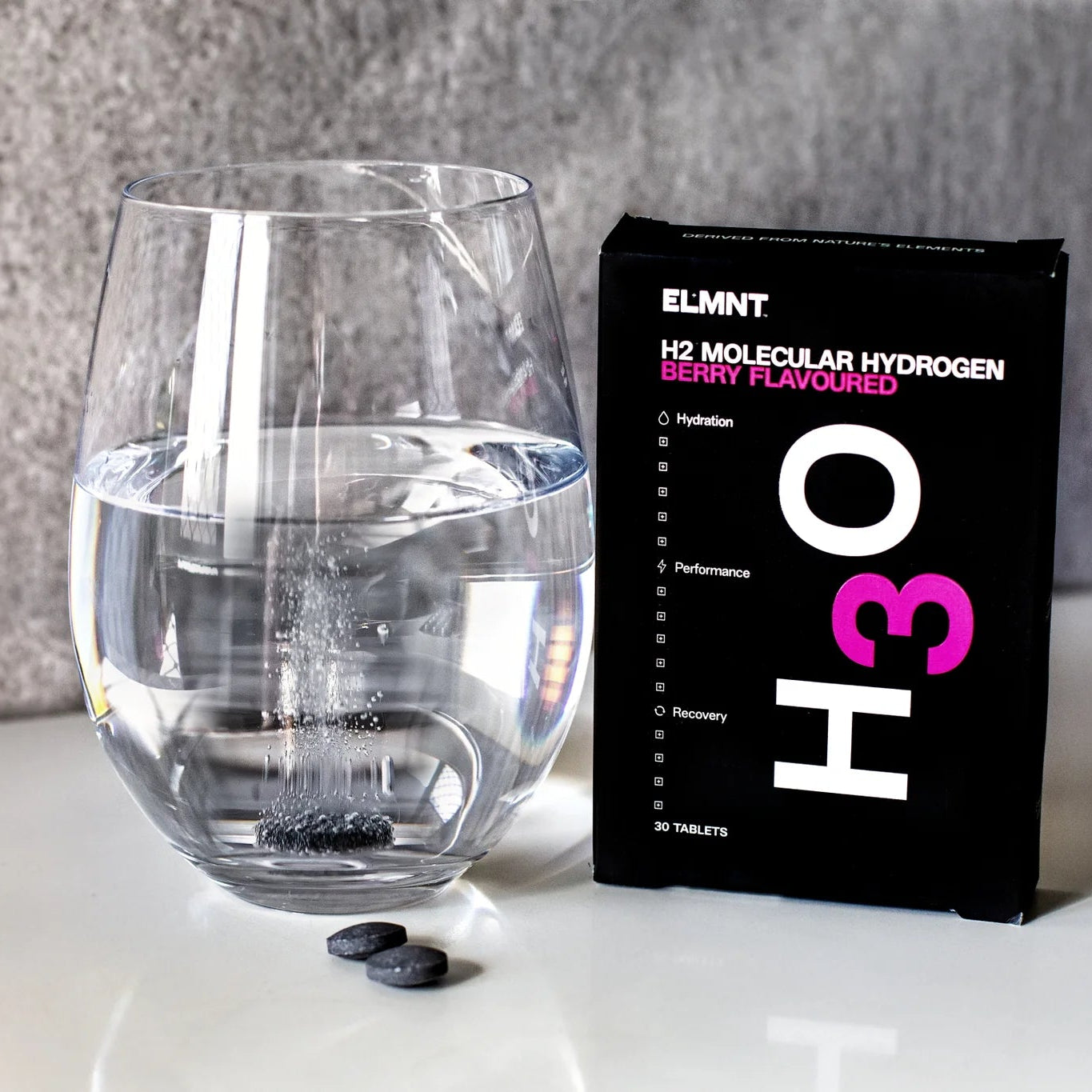 ELMNT H2 Molecular Hydrogen Water Tablets Berry 30pk