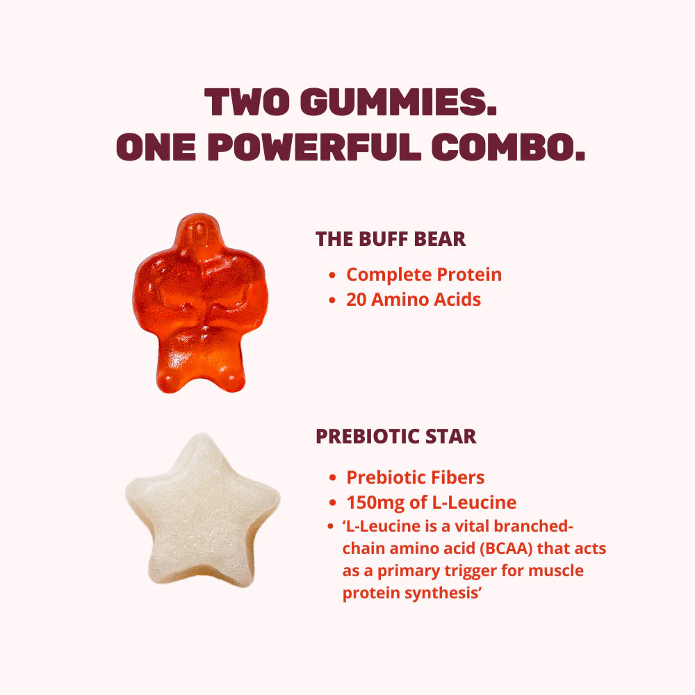Buff Bears Protein Gummies Pink Lemonade 32g