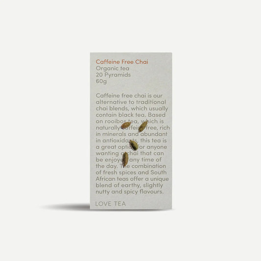 Love Tea Caffeine Free Chai Pyramid Tea Bags