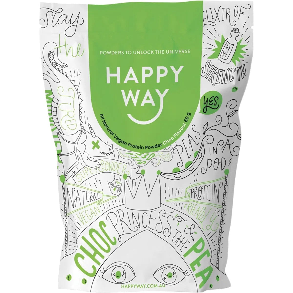 Happy Way Vegan Protein Powder Chocolate 60g