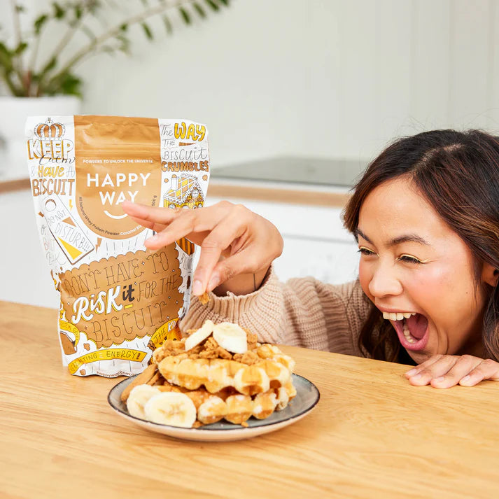 Happy Way Whey Protein Powder Caramel Biscuit 500g