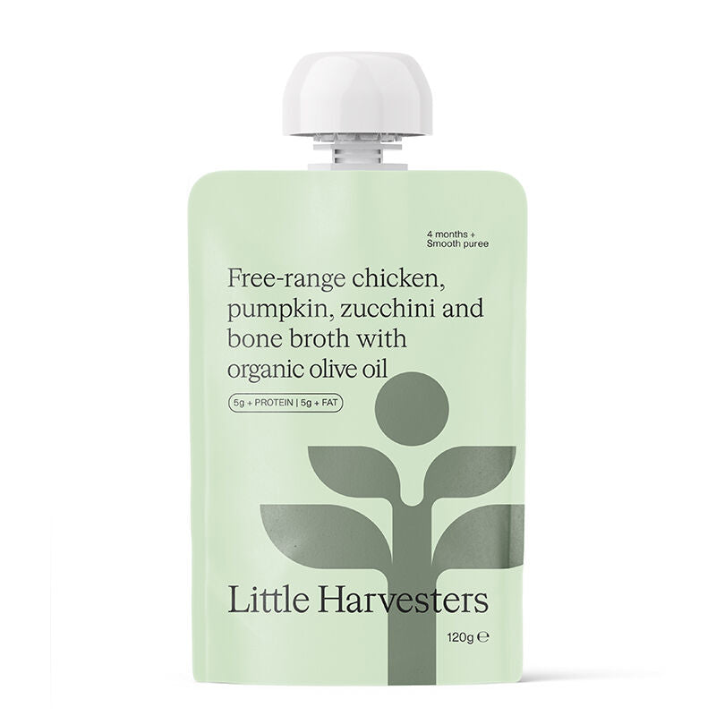 Little Harvesters Puree Pouch Free-Range Chicken & Zucchini 120g