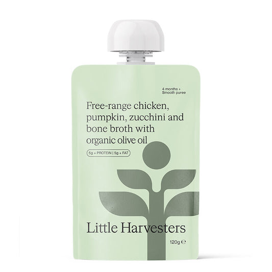 Little Harvesters Puree Pouch Free-Range Chicken & Zucchini 120g