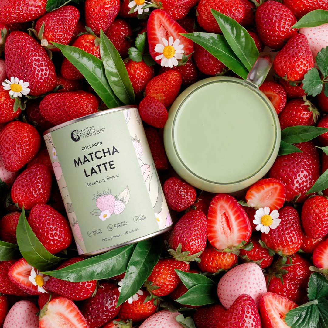 Nutra Naturals Collagen Strawberry Matcha Latte 100g