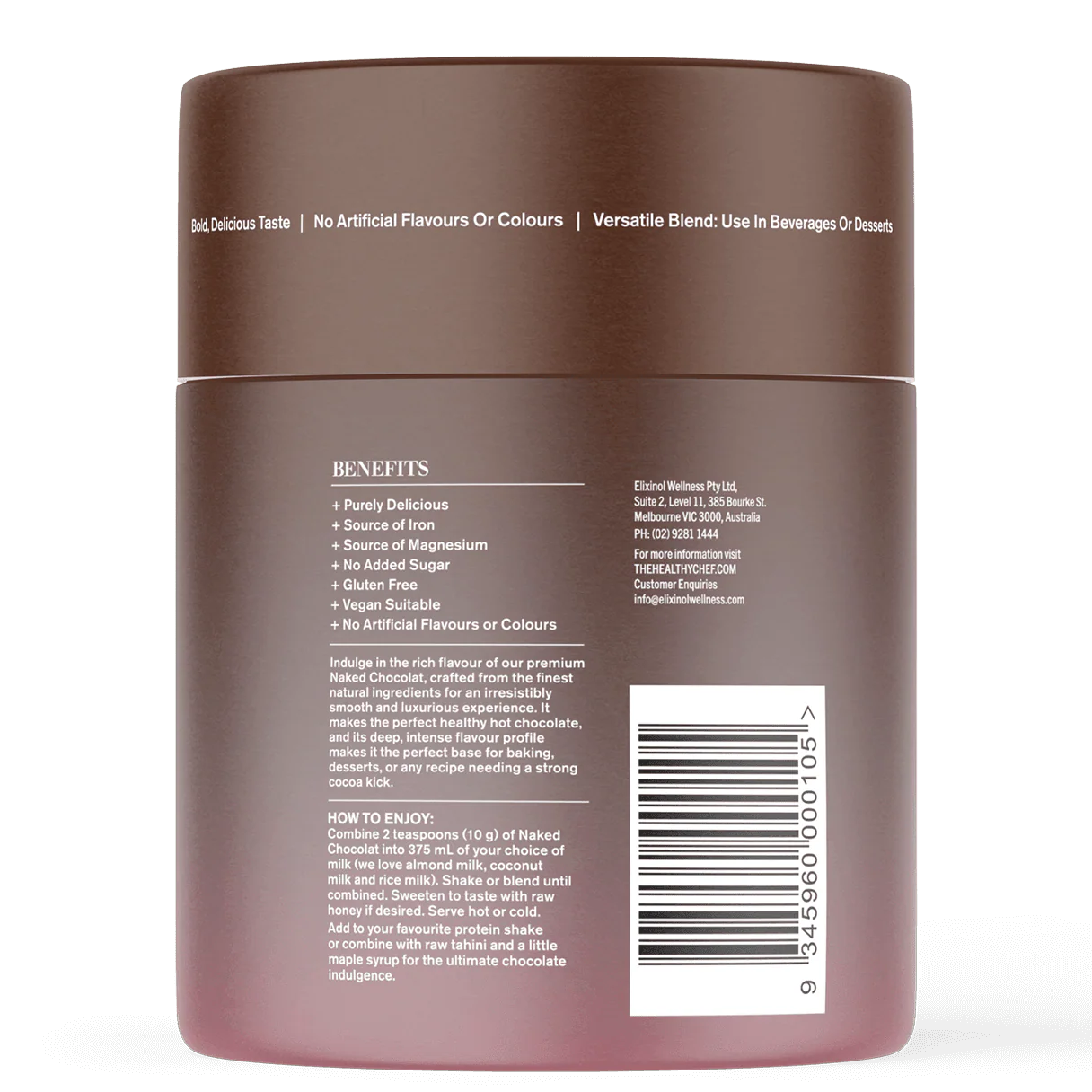 The Healthy Chef Naked Chocolat Dark 350g