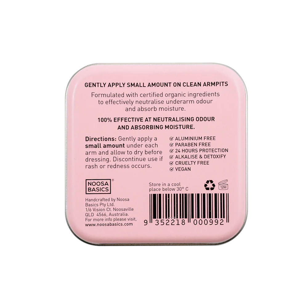 Noosa Basics Deodorant Tin Rose & Frankincense 50g