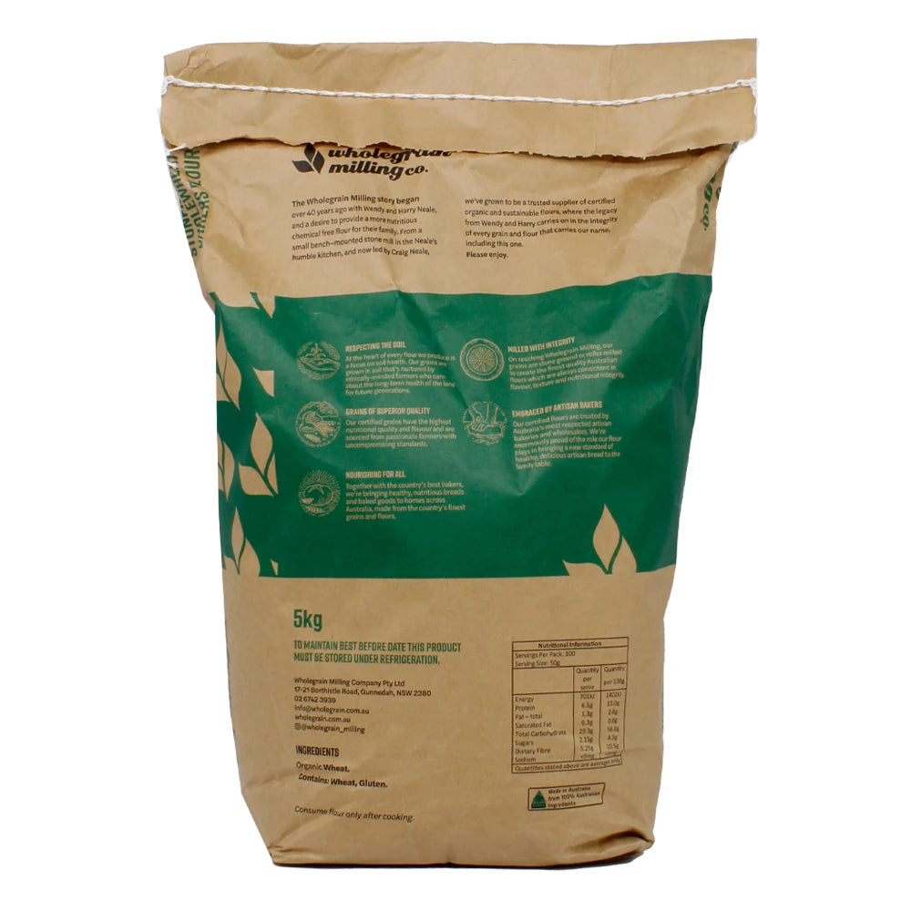 Organic Stoneground Wholewheat Bakers Flour 5kg