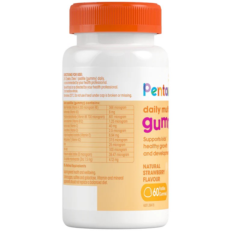 Pentavite Daily Multivitamin Gummies - Strawberry 60 gummies
