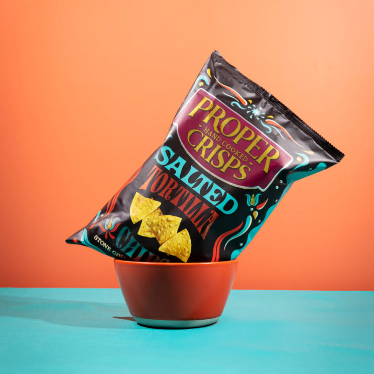 Proper Crisps Tortilla Chips Salted Bag 150g