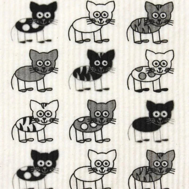 Retro Kitchen Sponge Cloth Cat