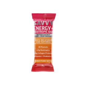 Savvy Energy Nootropic Bar - Crunchy Peanut Butter 35g