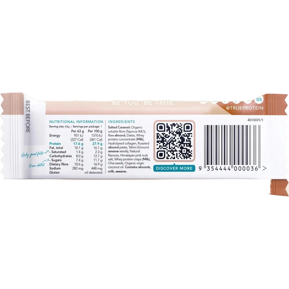 True Protein Protein Bar Salted Caramel 63g