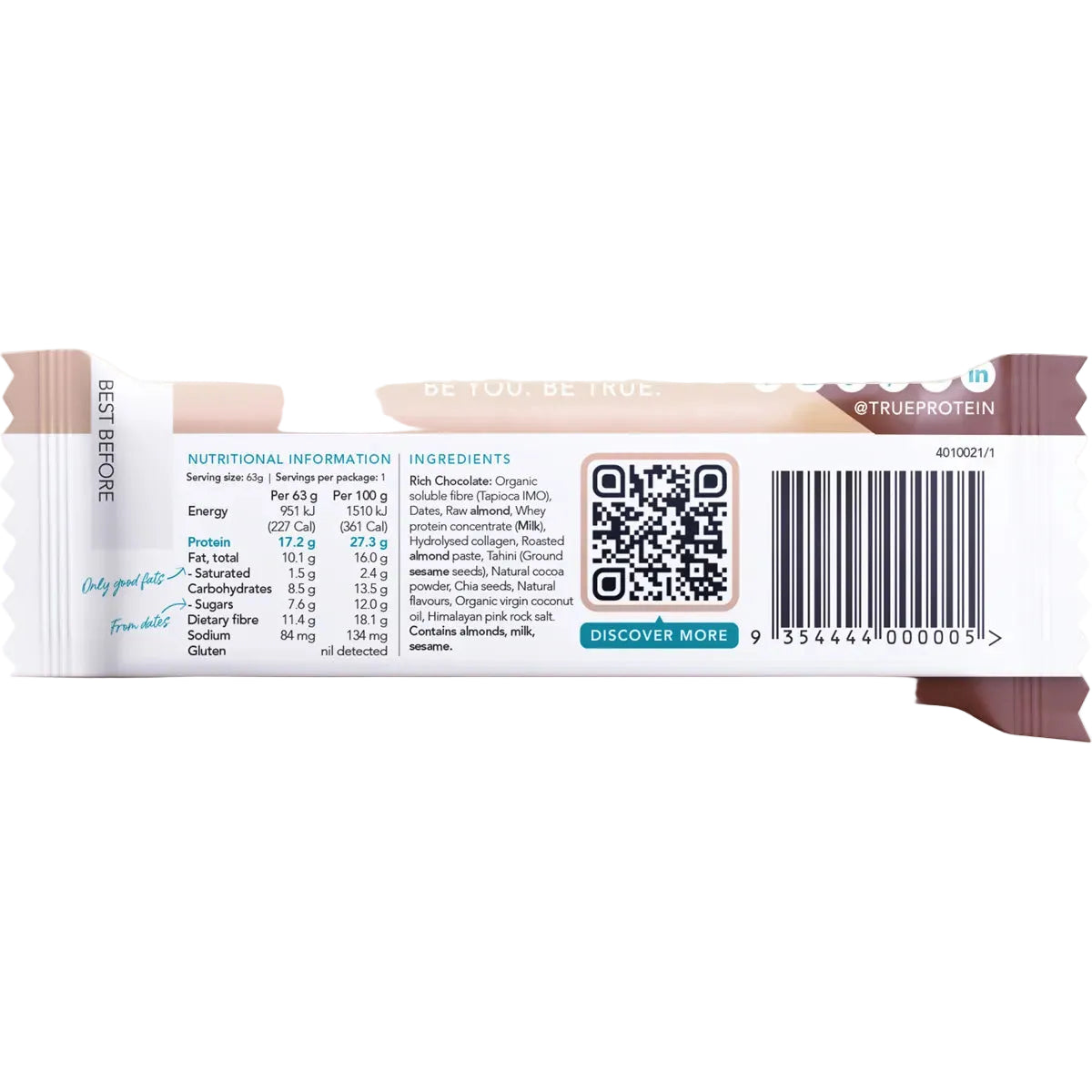 True Protein Protein Bar Rich Chocolate 63g