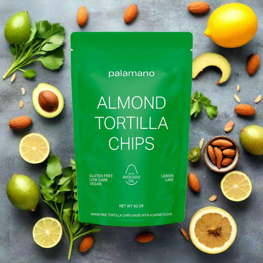 Palamano Almond Tortilla Chips - Lemon Lime 90g