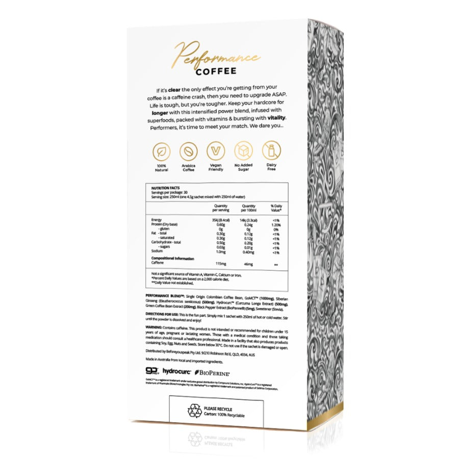 Before You Speak Performance Coffee The OG 4.5g x 30 Pack