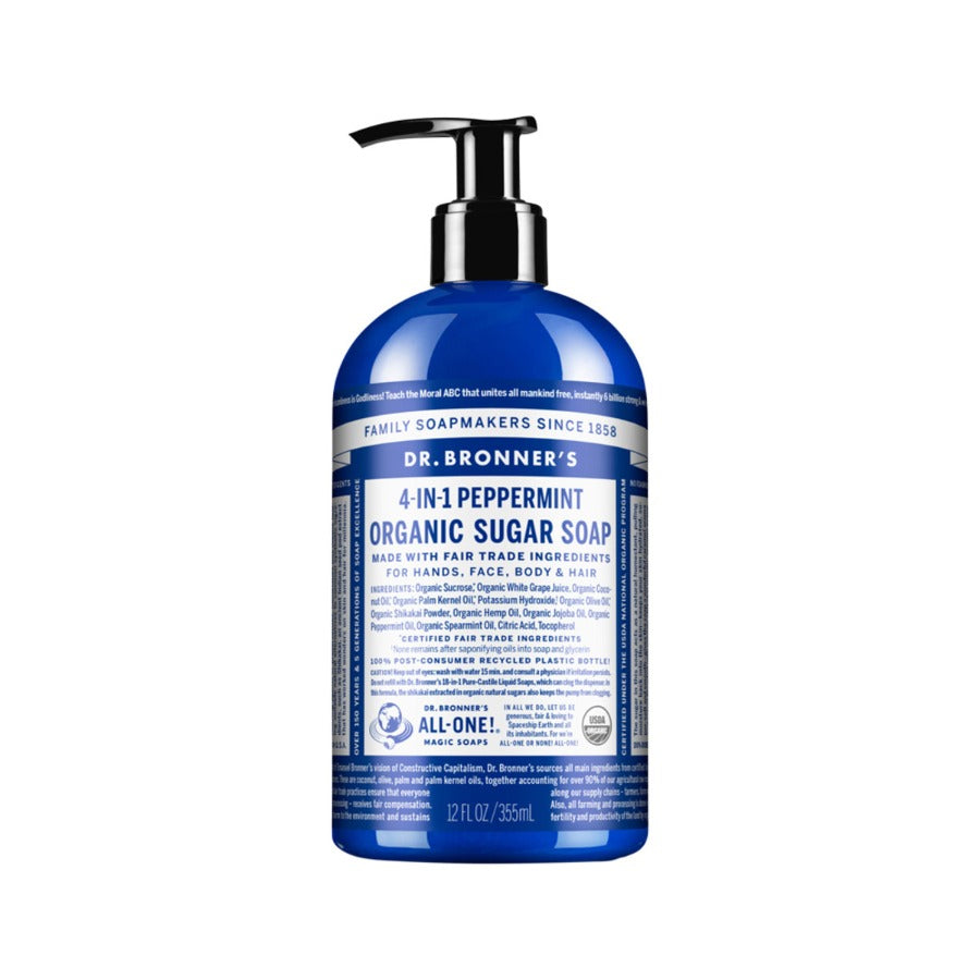 Dr Bronner's Organic Pump Soap Peppermint 355ml