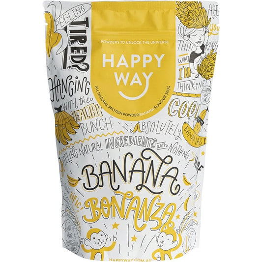 Happy Way Whey Protein Powder Banana 500g