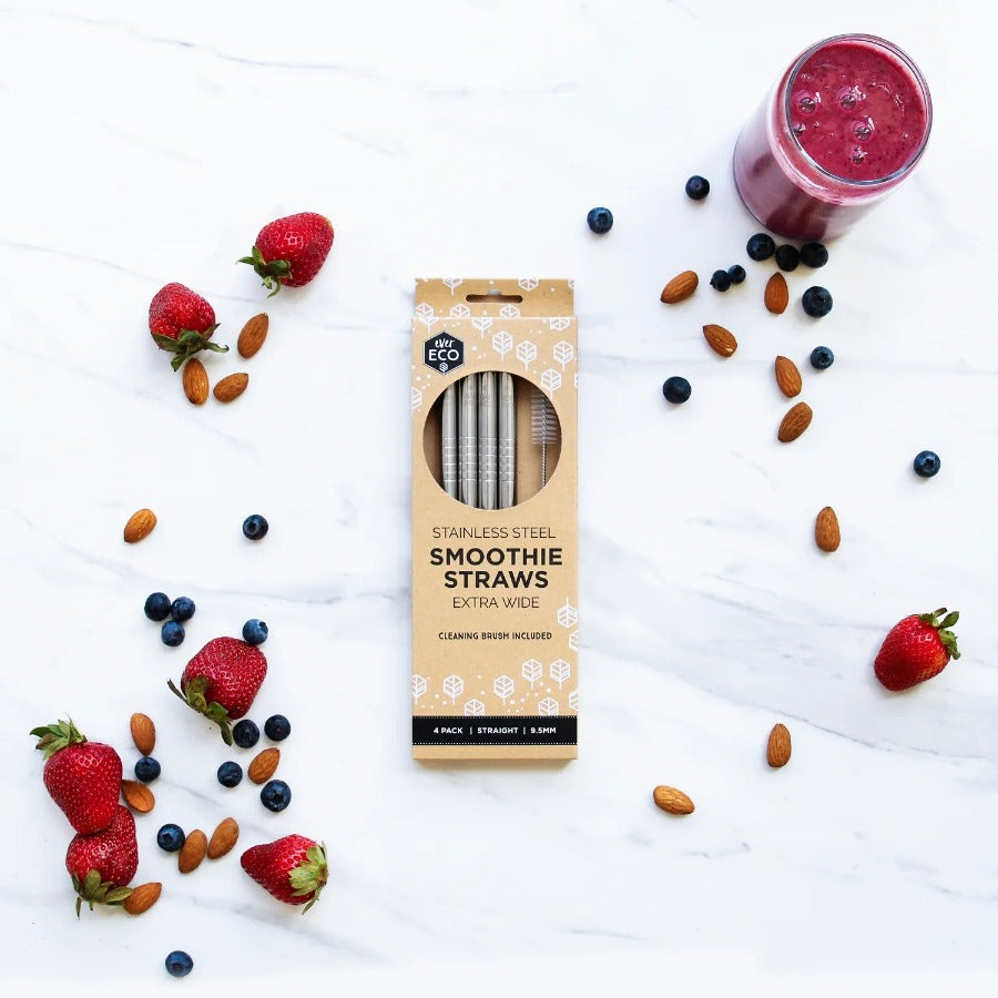 Ever Eco Stainless Steel Smoothie Straws 4 Pack