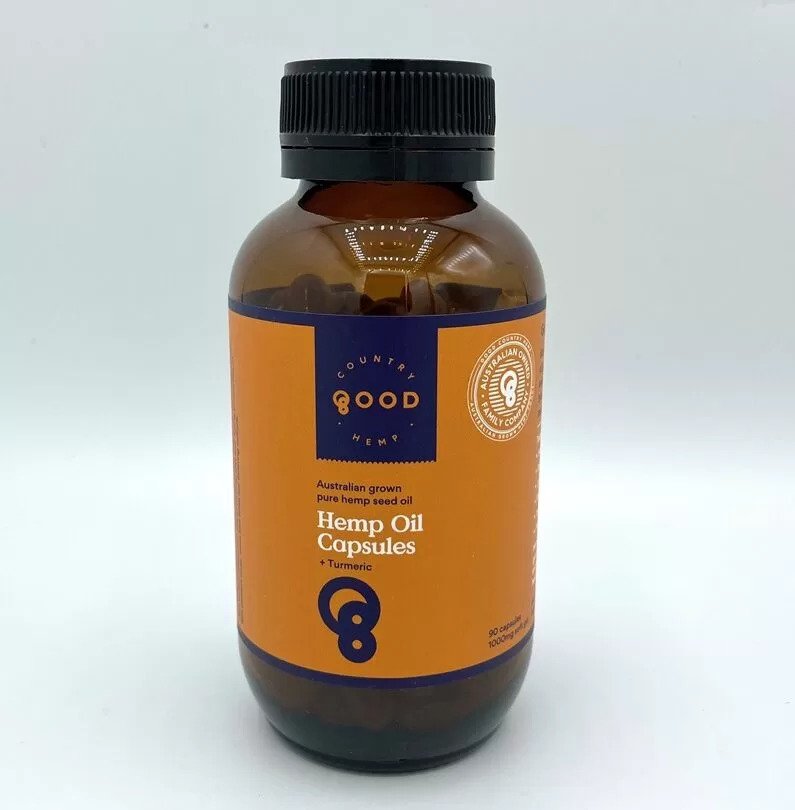 Good Country Hemp Oil Capsules with Turmeric 90c