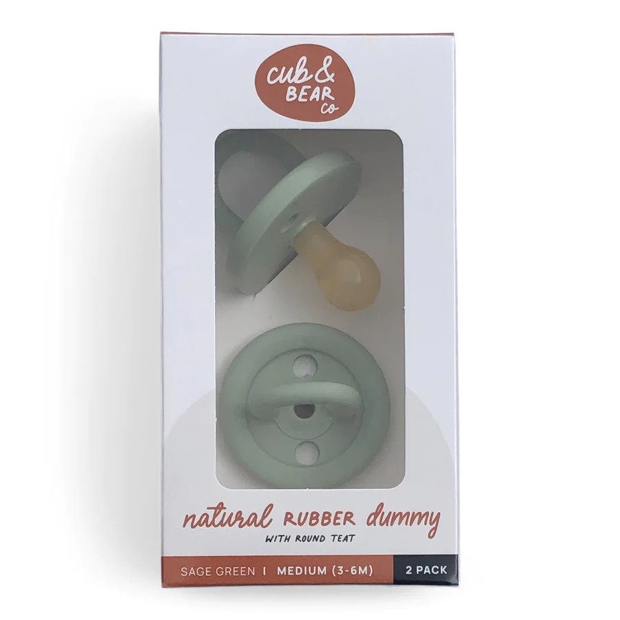 Cub & Bear Co Dummy 3-6mths Sage Green Twin Pack