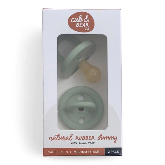Cub & Bear Co Dummy 3-6mths Sage Green Twin Pack