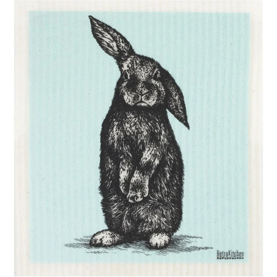 Retro Kitchen Sponge Cloth Rabbit