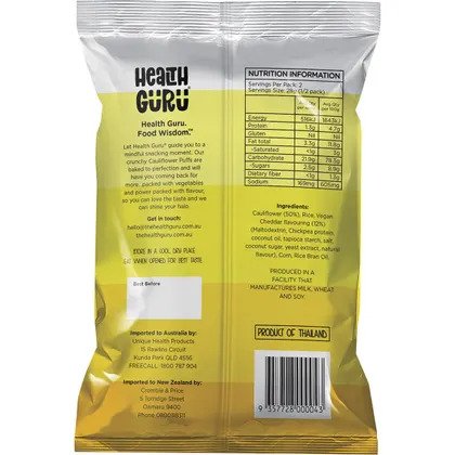 Health Guru Cauliflower Puffs Vegan 56g