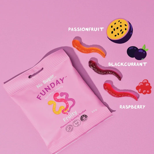 Funday Natural Sweets Fruity Gummy Snakes 50g