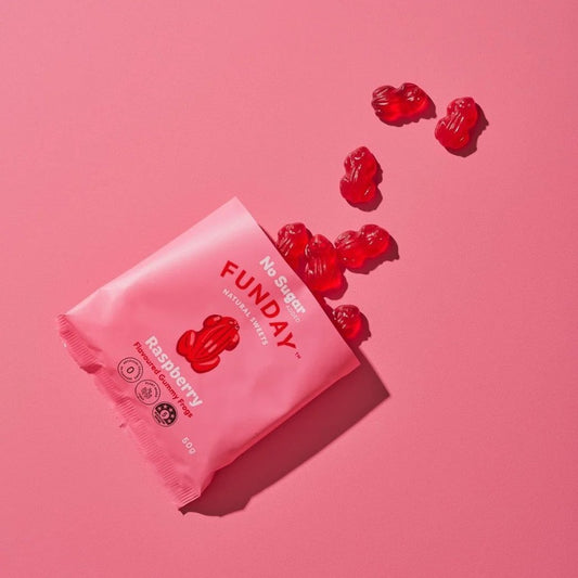 Funday Natural Sweets Raspberry Gummy Frogs 50g