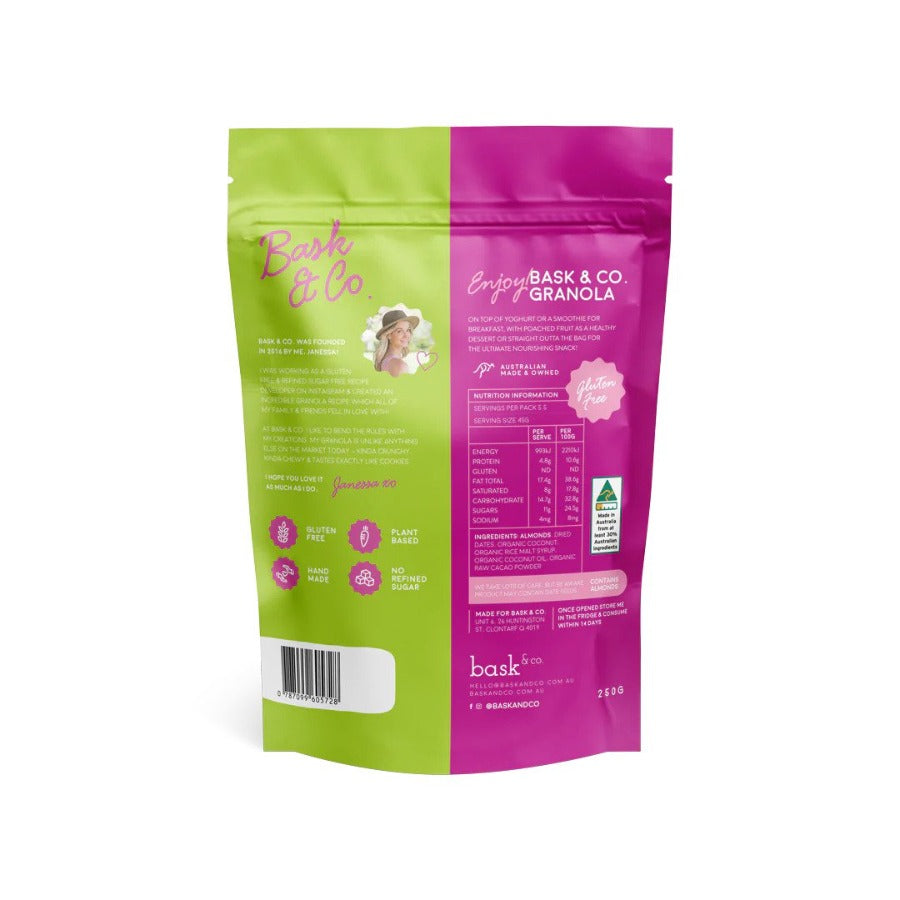 Bask & Co Granola Dark Chocolate 250g