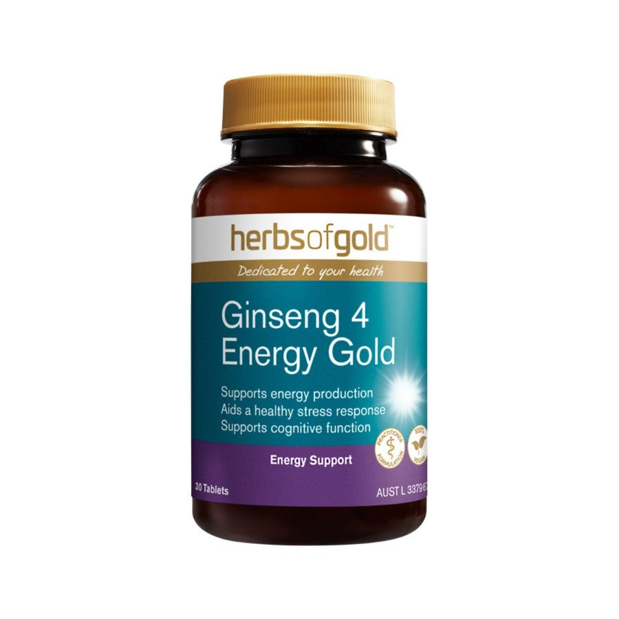 Herbs of Gold Ginseng 4 Energy Gold 30 tablets
