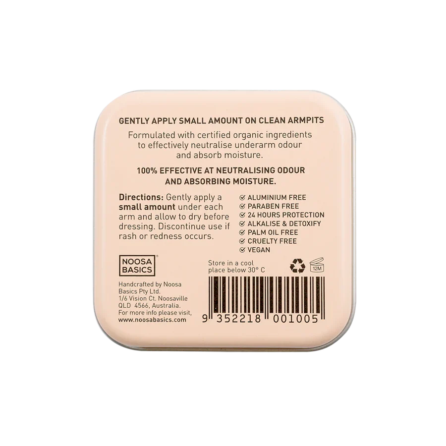 Noosa Basics Deodorant Tin Coconut and Vanilla 50g