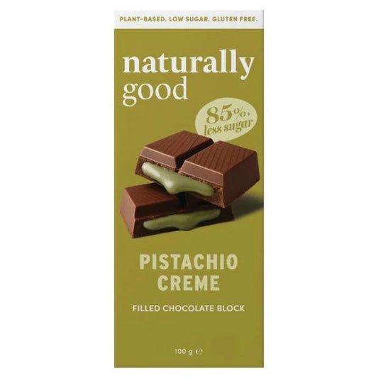 Naturally Good Filled Chocolate Block Pistachio Creme 100g