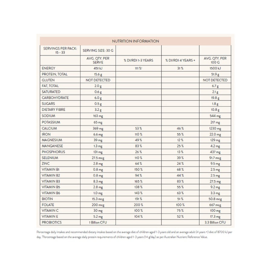 Nutra Organics Organic Thriving Family Protein Double Choc 450g