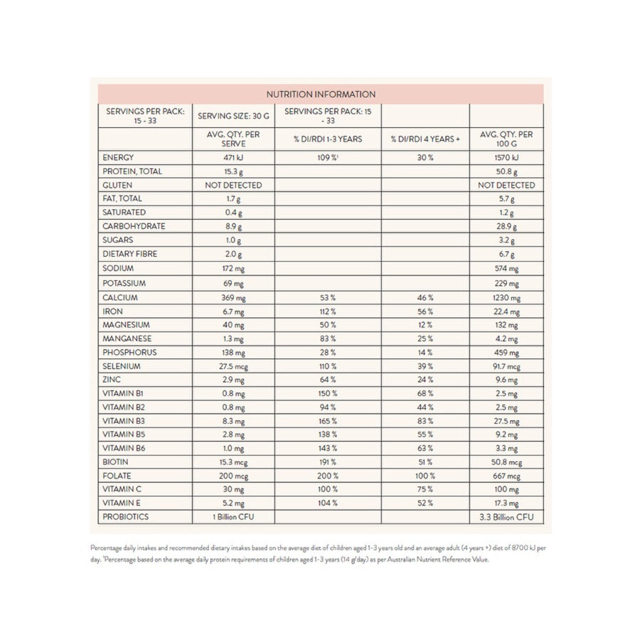 Nutra Organics Organic Thriving Family Protein Strawberries & Cream 450g