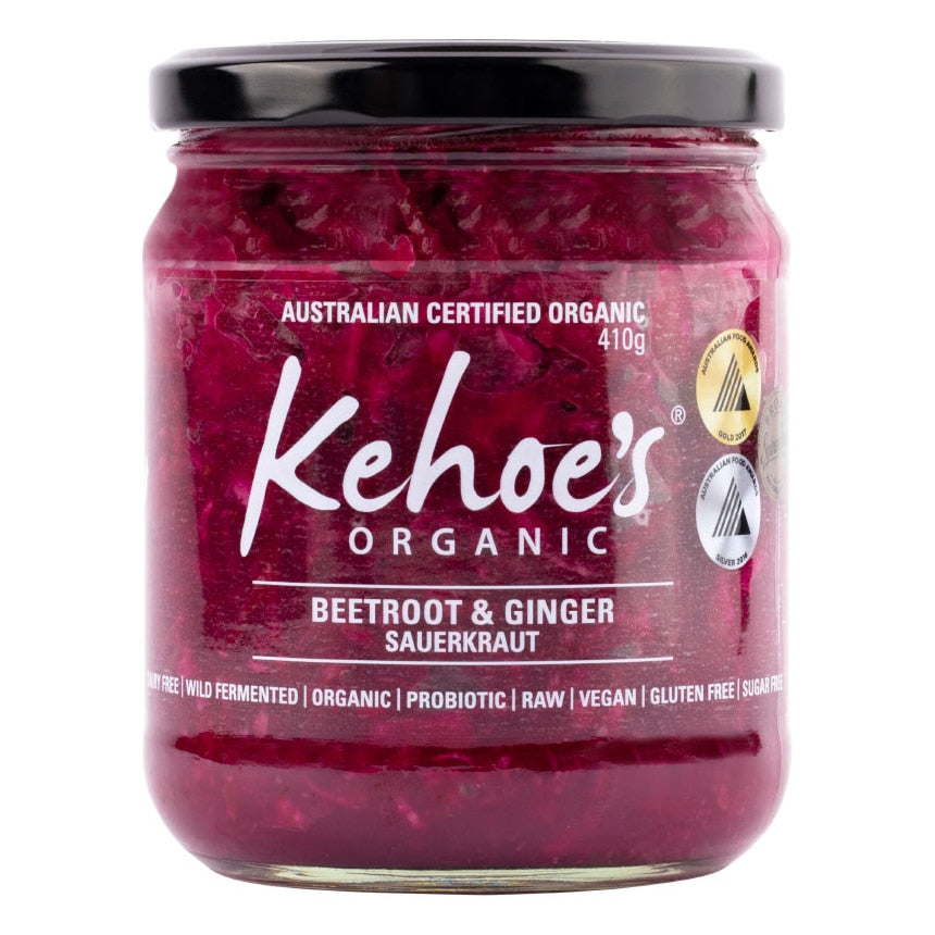 Kehoes Organic Beetroot & Ginger Sauerkraut 410g