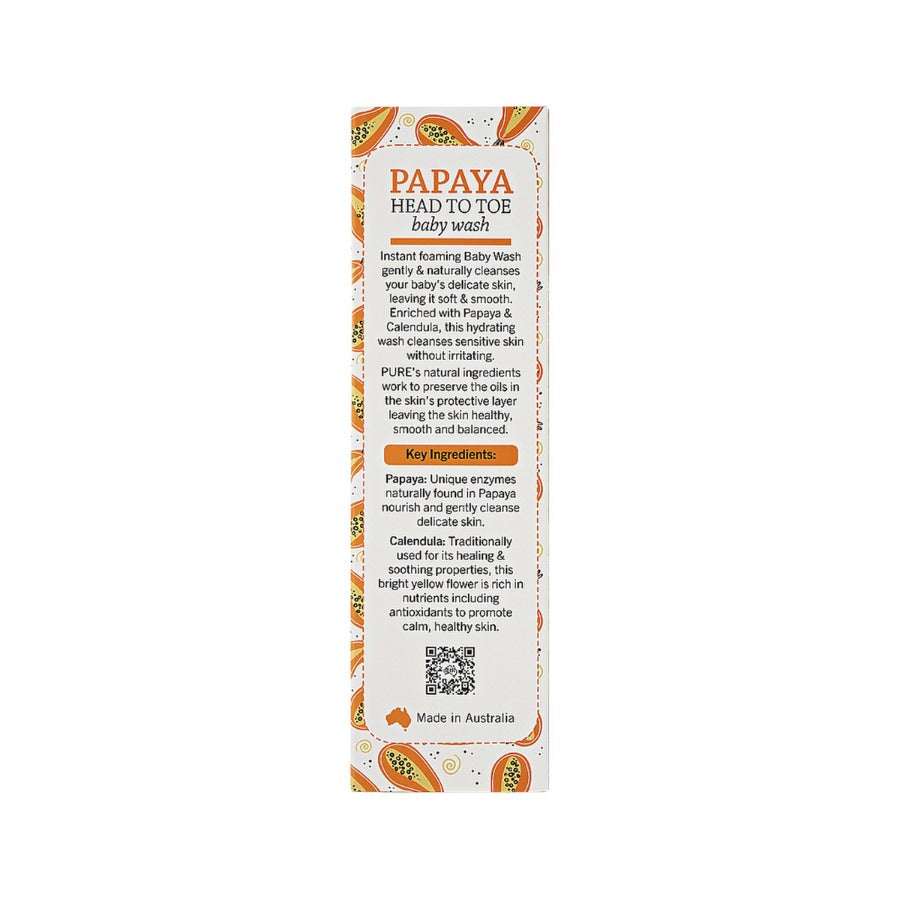 P'URE Papayacare Baby Papaya Head To Toe Baby Wash 150ml
