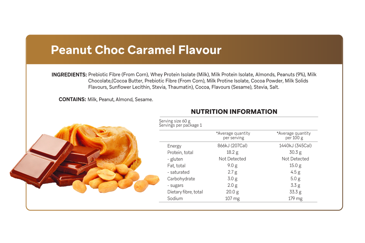 Smart Protein Bar Peanut Choc Caramel bar