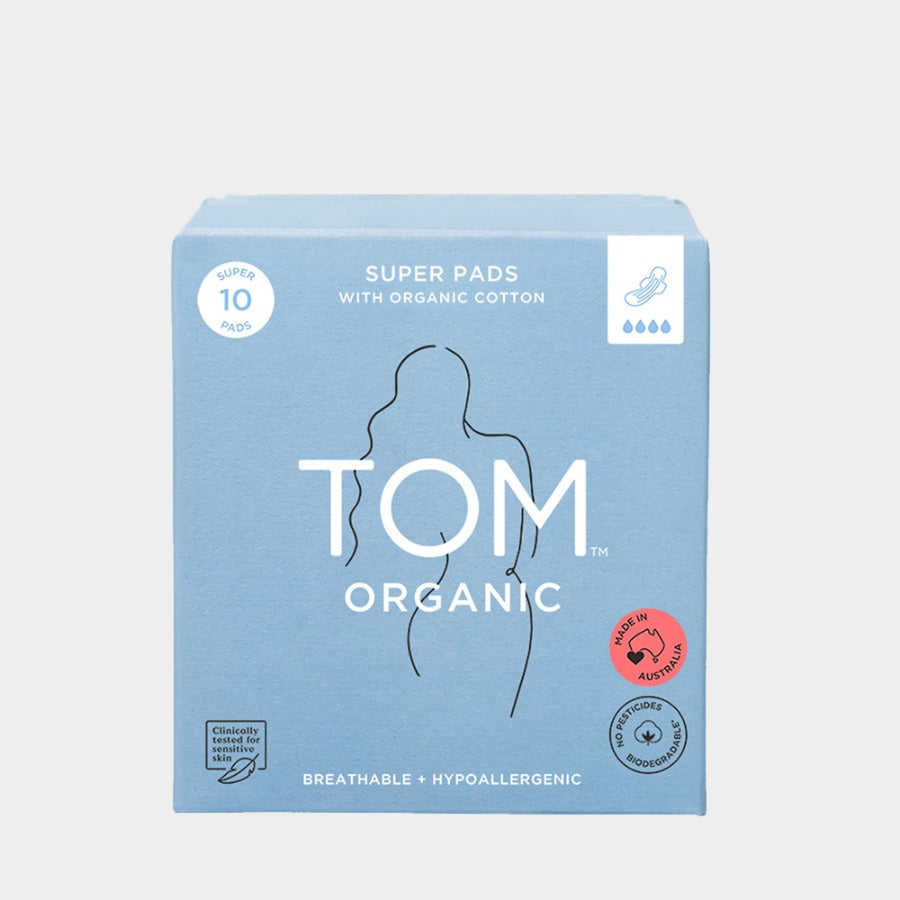 Tom Organic Super Pads 10 Pack