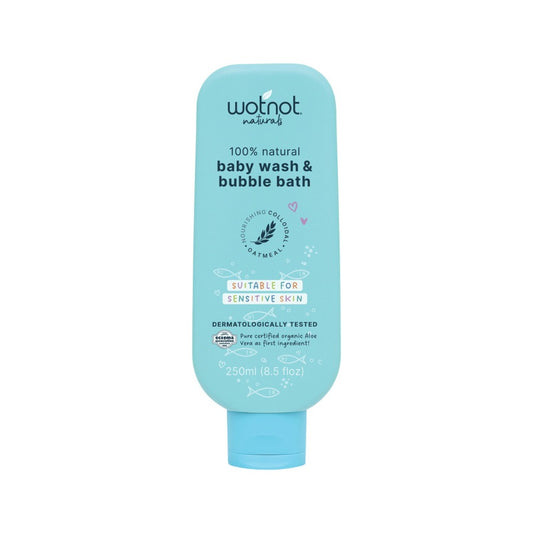 Wotnot Naturals 100% Natural Baby Wash & Bubble Bath 250ml