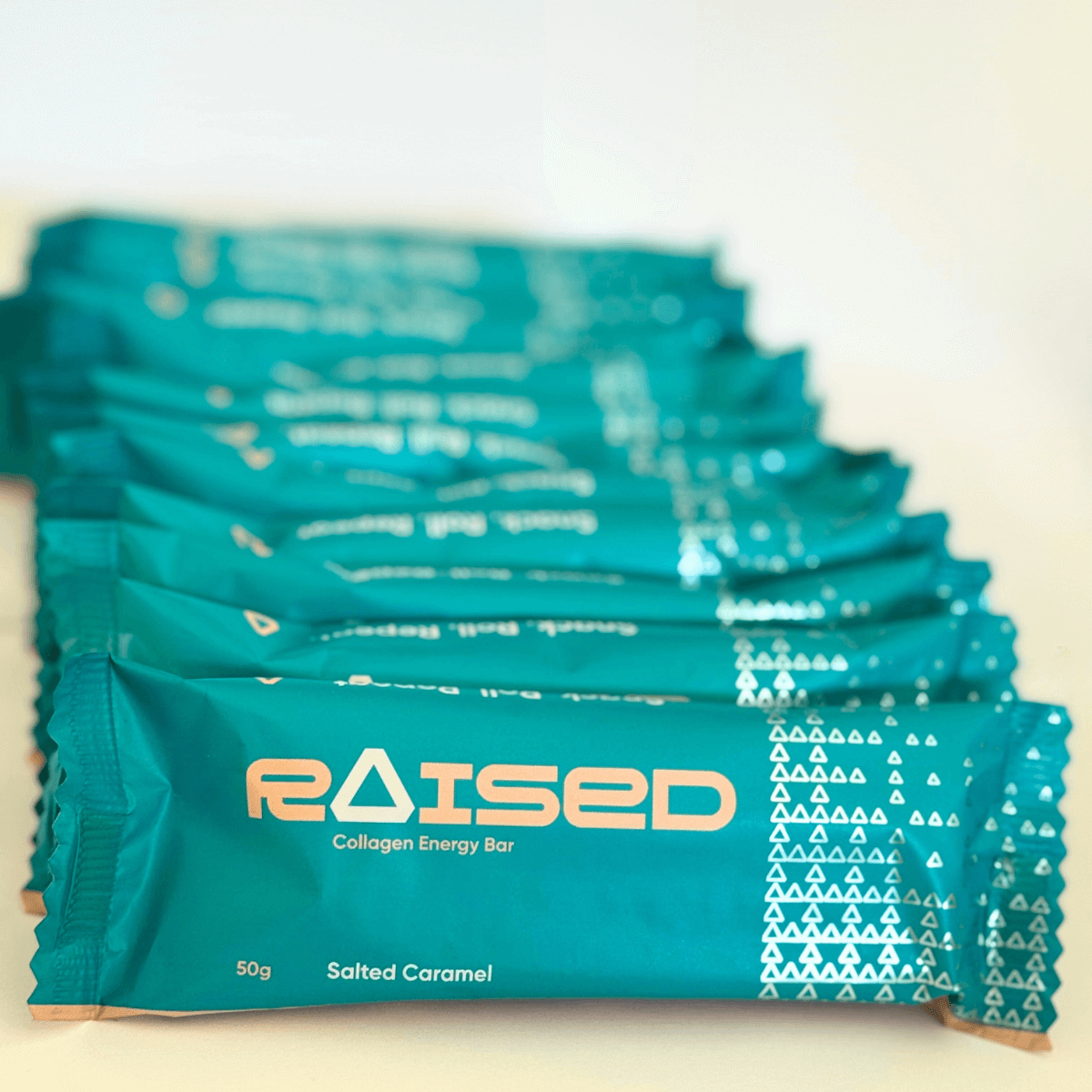 Raised Salted Caramel Collagen Energy Bar lifestyle