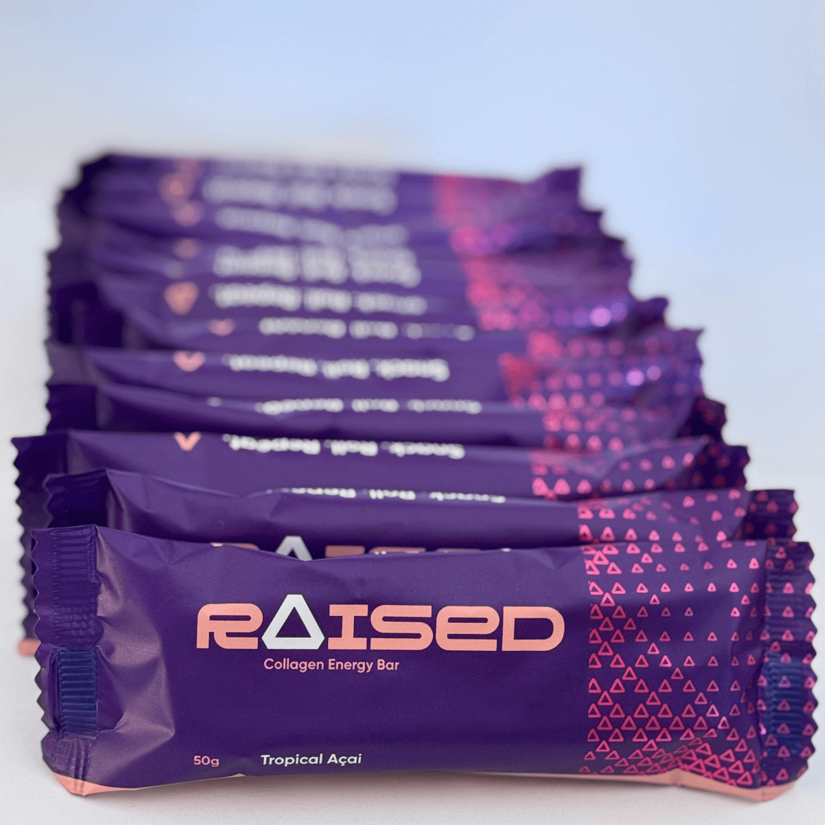 Raised Tropical Acai Collagen Energy Bar lifestyle