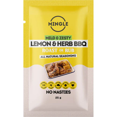 Mingle Sachet Lemon and Herb BBQ Rub 25g