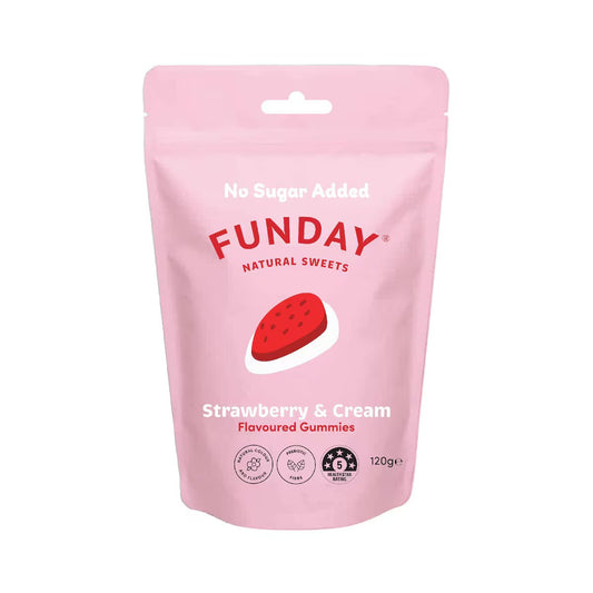 Funday Natural Sweets Strawberry & Cream 120g
